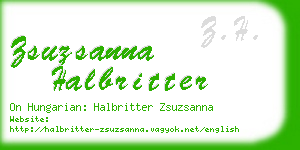 zsuzsanna halbritter business card